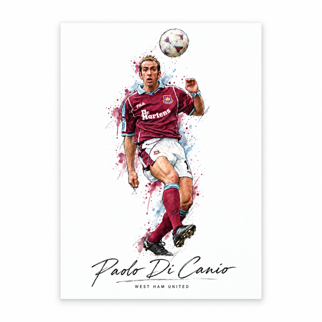 Paolo Di Canio West Ham United Print – Football Wall Art