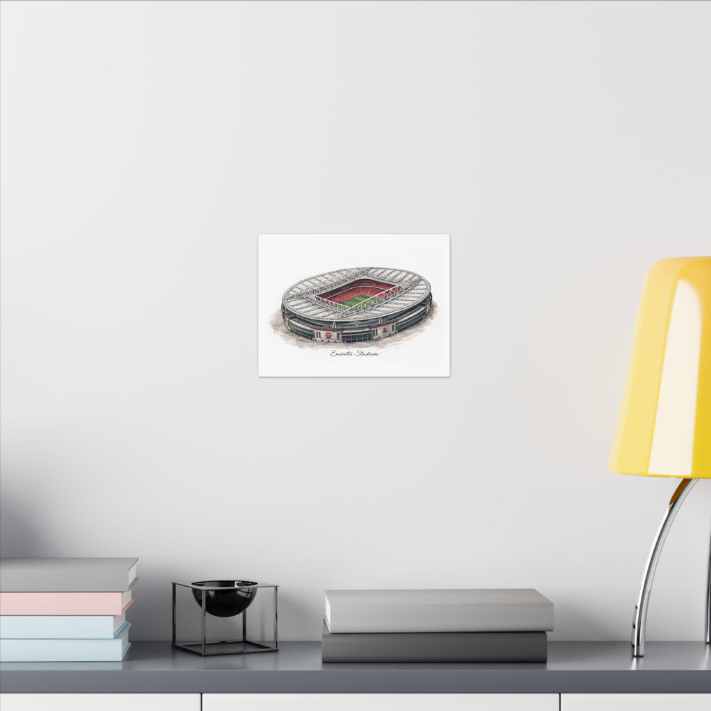 Emirates Stadium Watercolor Canvas Print — Stretched Matte Stadium Art