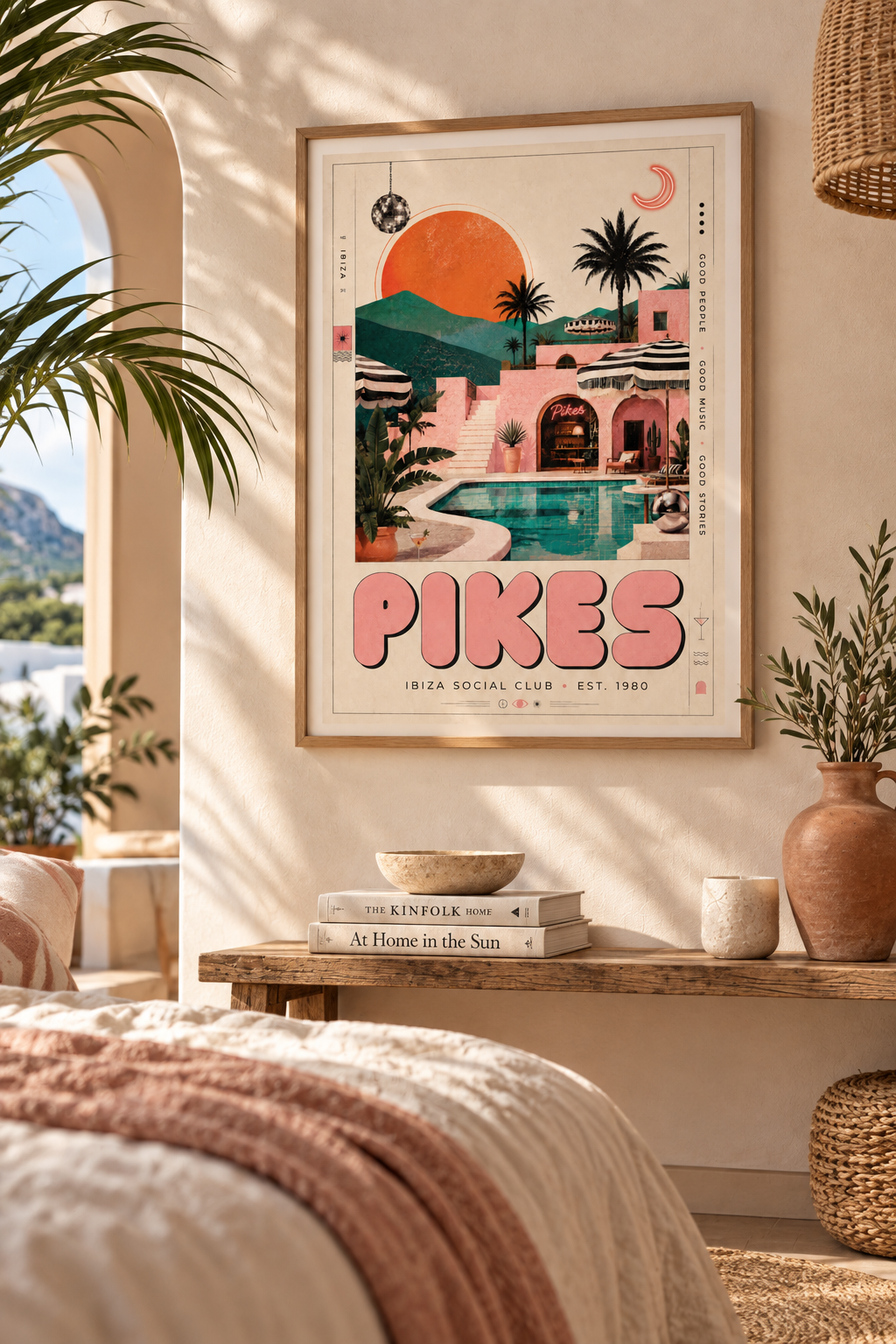 Ibiza Pikes Print A4