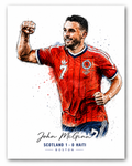 John McGinn Scotland 1-0 Haiti Boston A4 Football Art Print World Cup No Frame