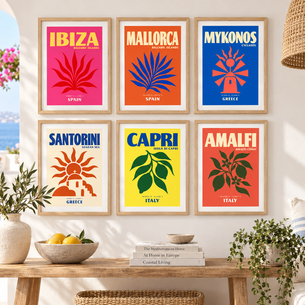 Mediterranean Travel Prints – Set of 6