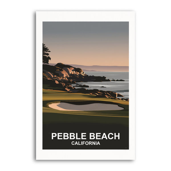Pebble Beach California Golf Course Wall Art Print – A4 Unframed Poster
