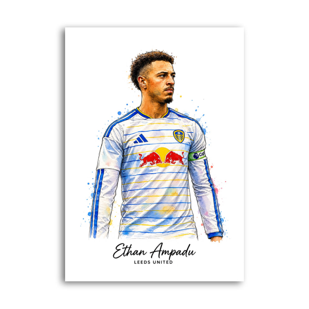 Ethan Ampadu Leeds United Poster