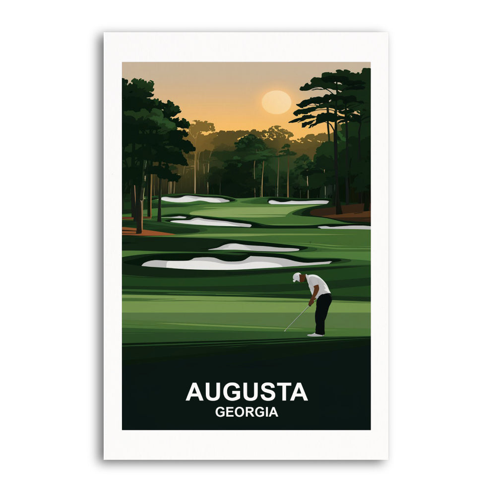 Augusta Georgia Golf Course Wall Art Print – A4 Unframed Poster