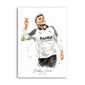Bobby Clark Derby County watercolour art print A4