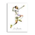 Emi Buendía Aston Villa Europa League celebration watercolour art print A4