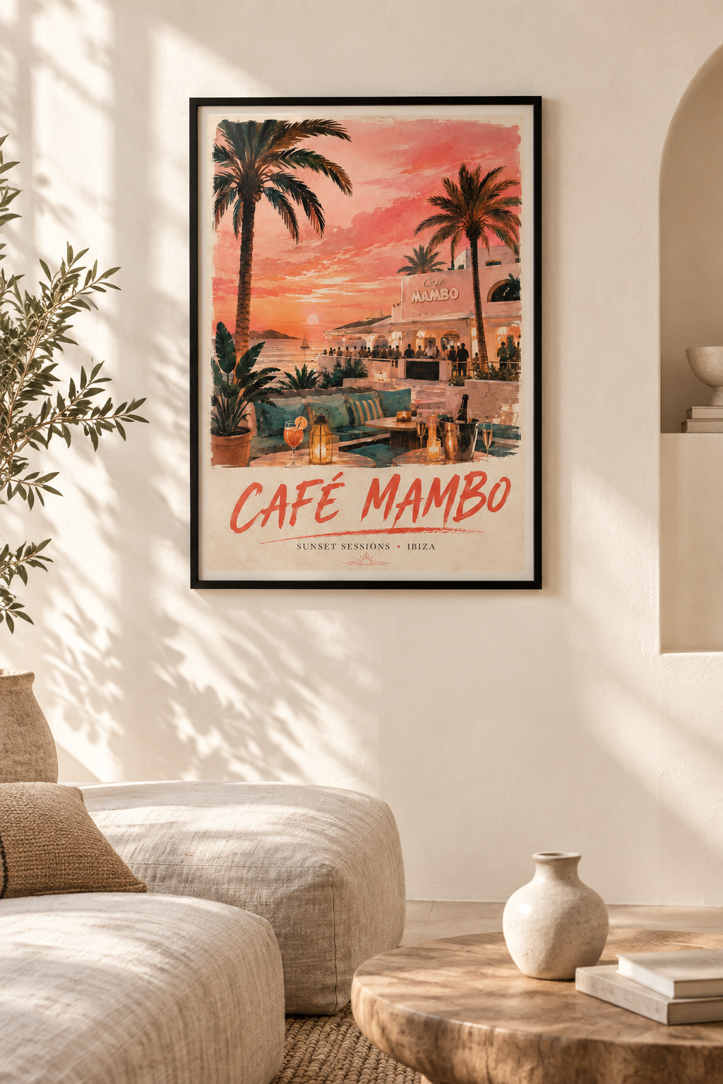 Café Mambo framed lifestyle mockup