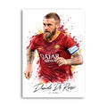 Daniele De Rossi in an AS Roma red shirt Italian football art print
