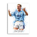 Paul Gascoigne in a Lazio sky-blue shirt Italian football art print