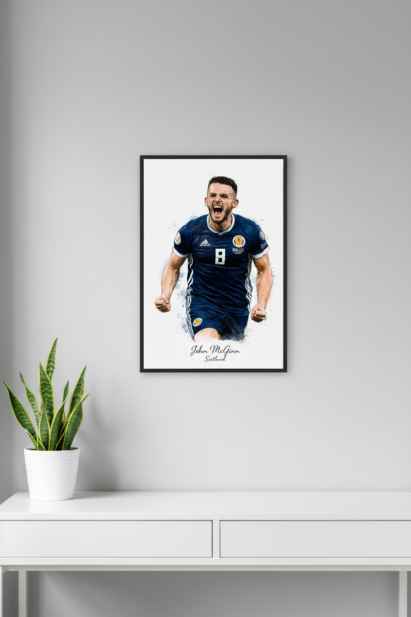 John McGinn lifestyle wall mockup