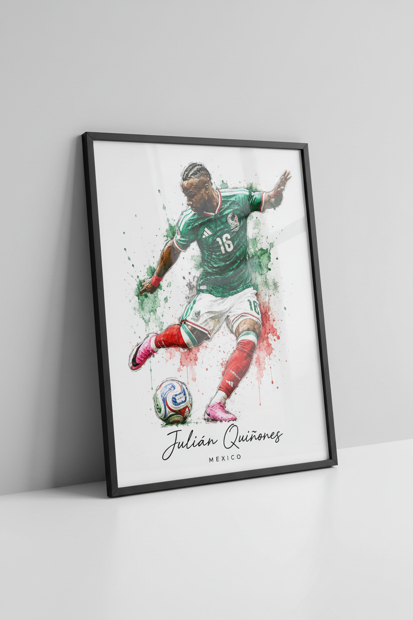 Julián Quiñones Framed Mock-up