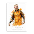 Oli McBurnie Hull City Championship Playoff Final watercolour art print A4