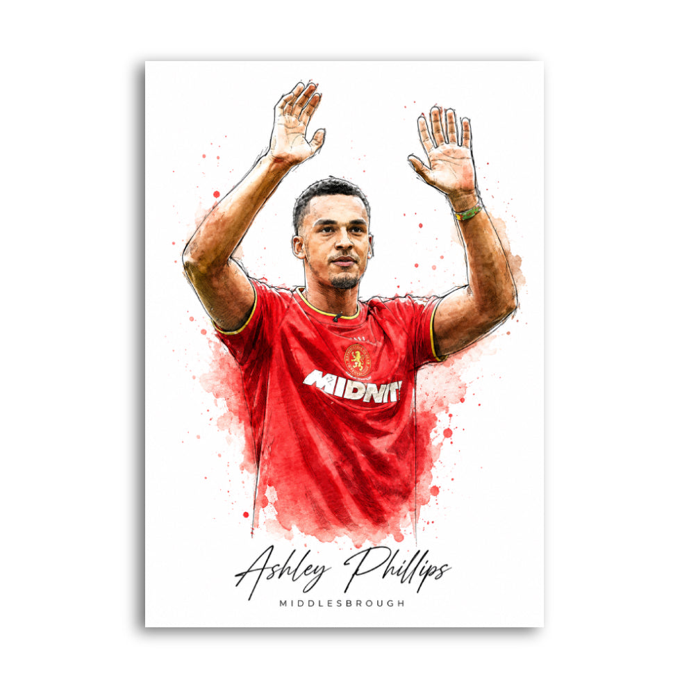Ashley Phillips Middlesbrough watercolour art print A4
