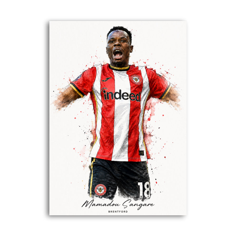 Mamadou Sangare – Brentford FC Wall Art Print