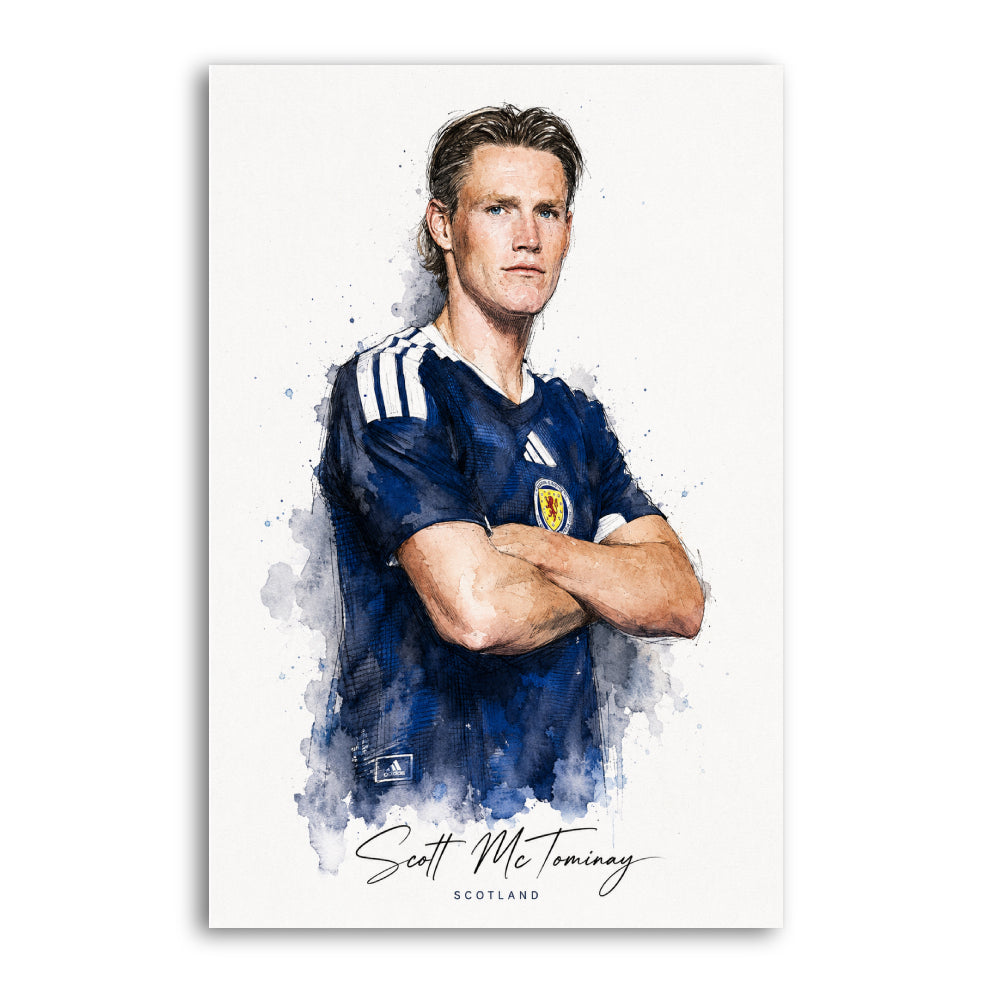 Scott McTominay Watercolour Style A4 Print