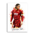Francesco Totti in AS Roma number 10 red kit Italian football art print