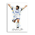 Gianfranco Zola in Parma white kit celebrating football art print